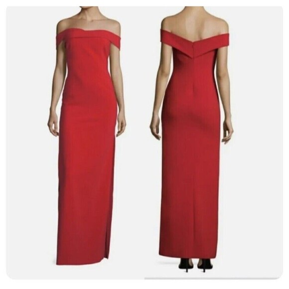 Likely Dress 4 Red Darrah Off Shoulder Long Double Slit Evening Gown Formal Maxi - Picture 1 of 8